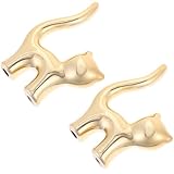Warmhm Soporte de 2 de Juego, o Anillos para Dorada Gato de Cerámica Piezas para Organizar y Exhibir Joyas en Dormitorio Sala
