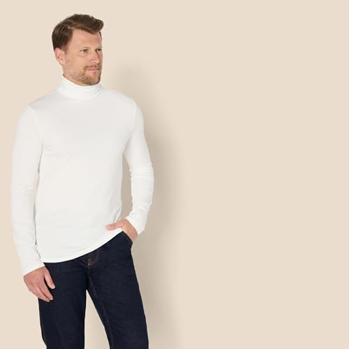 Amazon Essentials Camisas de Cuello Alto Ajustado Hombre, Blanco, XXL