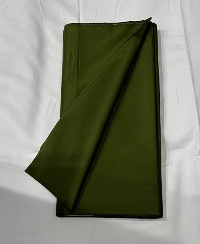 Image of BKRKJ Women's Cotton Silk Unstitched fabric by meter for sewing suit salwar chudidar patiyala shirt kameez blouse kurta pyjama pathani jam glace (Mehndi Green, 2 meter)