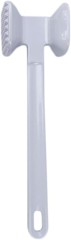 Martillo Ablandador de Carne de Aluminio, Doble Cara, 9.05 Pulgadas, Blanco