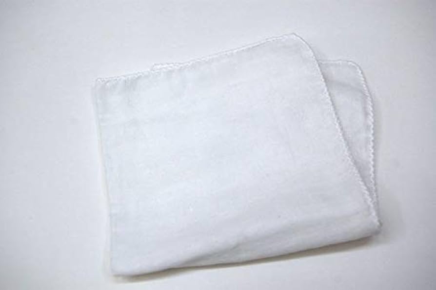 ハンカチ　純白 Amazon.co.jp: 白ガーゼハンカチ 大判 10枚セット 日本製 約32