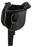 Covalliero Juego de Silla de Montar Economy, Pony, Negro, 15 Pulgadas, 34,5 cm de Ancho, Material sintético, Caballos, Antideslizante, Ajustable Individualmente