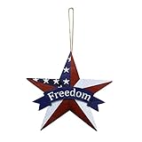 El paquete incluye: Colgante de pared Pentagrams Day American Sign Puerta colgante Decorativa Madera Independencia Soporte de pared Maceta