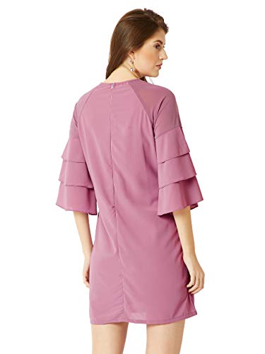 Image of Miss Chase Women's Georgette Ruffled a-line Dress