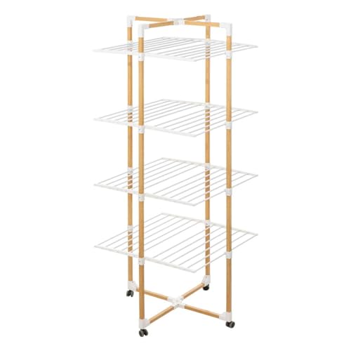 5five Wäscheständer, Turm, 4 Räder, 40 m, Holzoptik 5five Wäscheständer, Turm, 4 Räder, 40 m, Holzoptik