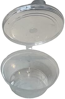 50 x 1oz heavy duty disposable storage pots with hinged lids for takeaway deli condiments sauces dressings seasonings and other food storage microwave safe freezer safe (50 x 1oz pots and lids)