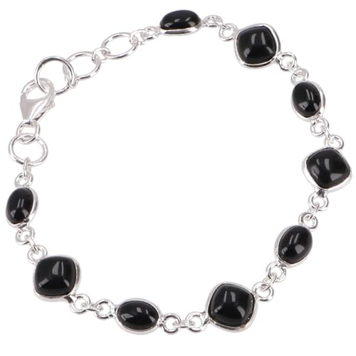 Bracelet indien en argent et onyx noir, un talisman boho chargé d'histoire à porter au quotidien.