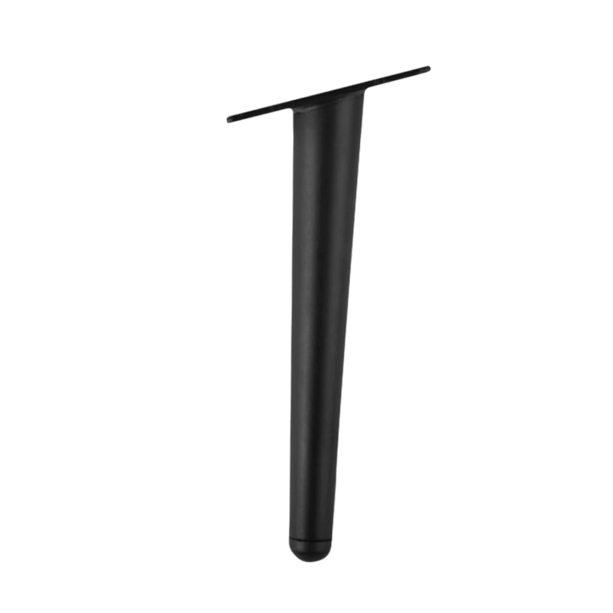 Patas de muebles de madera de repuesto con base de caucho antirrayas negro de 45cm