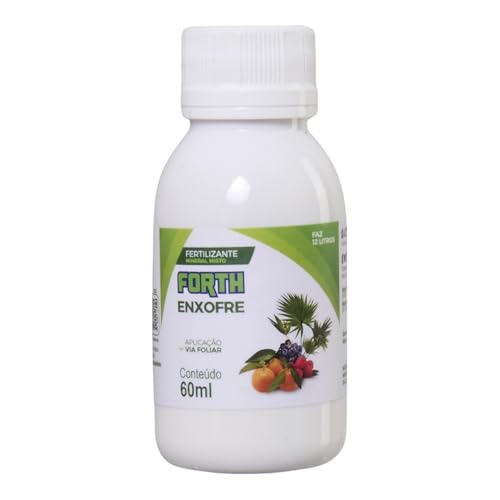 Adubo Forth Enxofre, Complementação, Fertilizante, Orgânico, Líquido, NPK + Mineral Misto, Foliar, Fertirrigação, Concentrado, 60ml