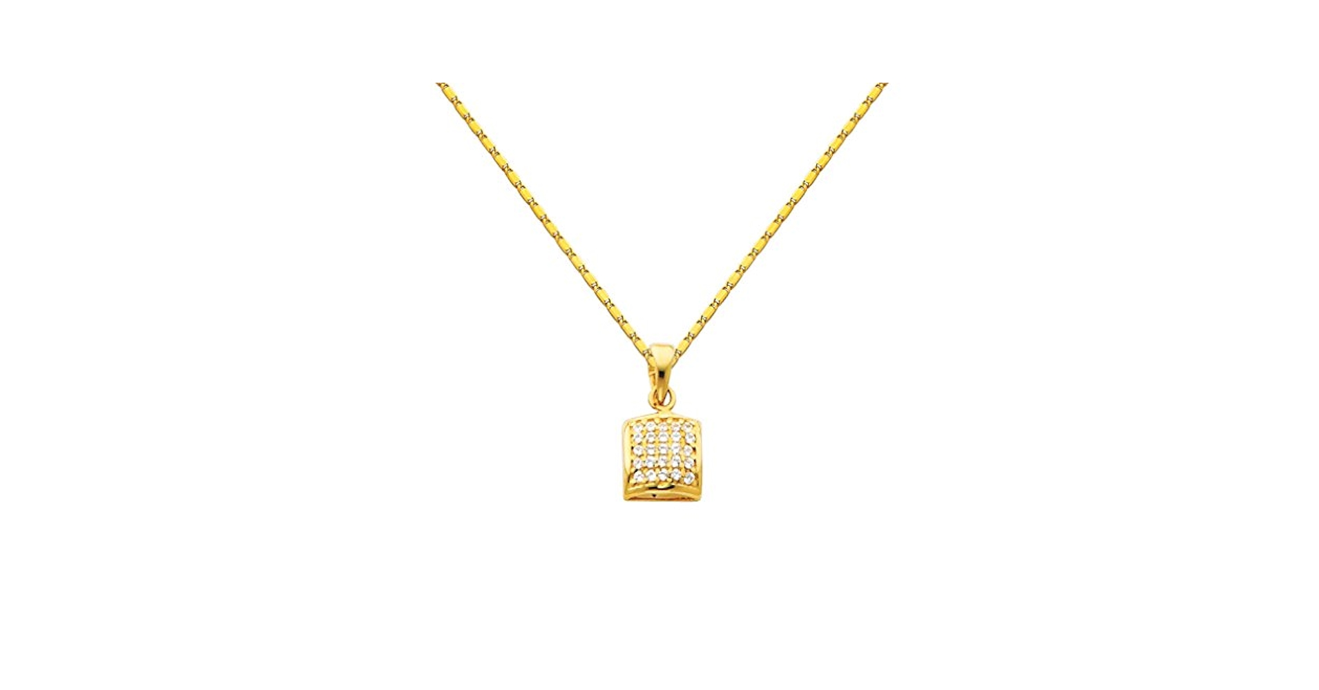 [ILYAND] 韓国ブランド☆14K GOLD☆Square Chouette Necklace 14k Gold 