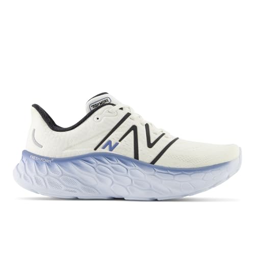 New Balance New Balance Men's Fresh Foam X More V4 Running Shoe, Sea Salt/Ice Blue, 12.5 M