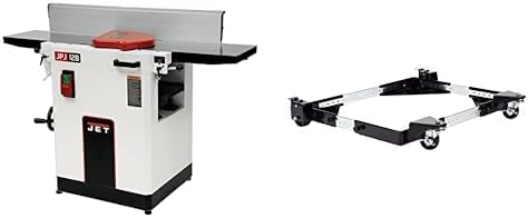 JET 12-Inch Planer/Jointer, Straight Knife Cutterhead, 3 HP, 230V 1Ph JPJ-12B + Mobile Base 708118