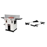 JET 12-Inch Planer/Jointer, Helical Cutterhead, 3 HP, 230V 1Ph (Model JPJ-12BHH) + Mobile Base (708118)