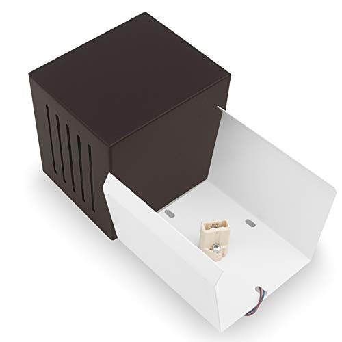 Arandela Frisada Parede Externa/Interna 10 Fachos Marrom Kit 03 unidades