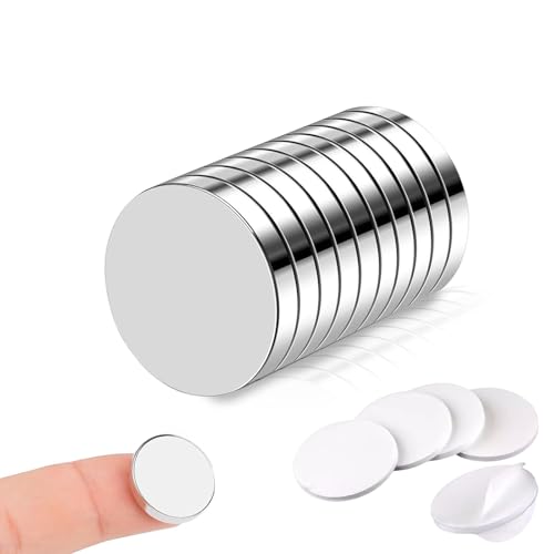 BIGJIYU 10 Stück Stark 25mm x 3mm Magnete Flach Rund, Magnete für Magnettafel, Klein Küche Büro Kühlschrank, Whiteboard