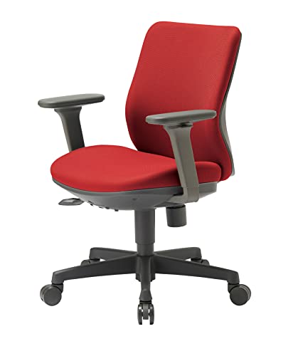 [身体を預けた瞬間に感じる極上の掛け心地 OA-3115AJ 可動肘]アイコ オフィスチェア デスクチェア 人間工学 テレワーク (ローバック/カーマイン)