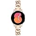 G-ficu Galaxy Watch 5 & 4 band 20mm Cowboy Chain Band for Samsung Galaxy Watch 5 Band 40mm 44mm, Women Stylish Dressy Cool Metal Band for Watch 4 40mm 44mm/Watch 5 Pro/Watch 4 Classic 42mm 46mm/Watch 3 41mm/Active 2-Rose Gold