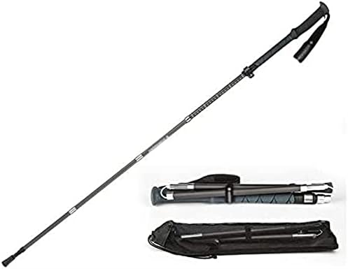 Light Straight Grip Handle Carbon Fiber Section Adjustable Canes Walking Hiking Sticks Trekking Pole Easy to Carry.