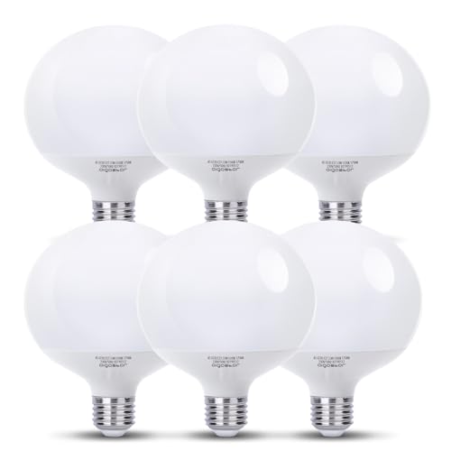 Aigostar - Bombillas LED E27 G120 Globo 20W Equivalente a 129W, Luz Fría 6500K, 2060 Lumen, CRI> 80, Ahorro de Energía, No Regulable, 6 Unidades
