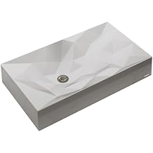 Karran Diamond SQS400 Quartz 28 in. Bathroom Vessel Sink in Grey