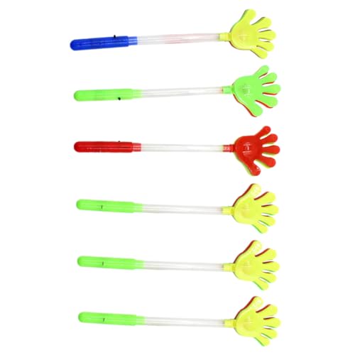 Gatuida Aplaudidores Luminosos De Plástico 6 Unidades, Generadores De Ruido para Fiestas, Juguetes Fluorescentes Aleatorios, Accesorios para Cumpleaños y Eventos Deportivos
