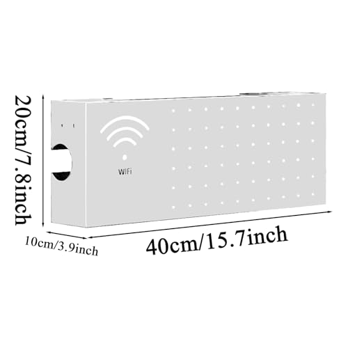 Caja ocultador de router wifi para proteger enchufes de caídas y tirones 2