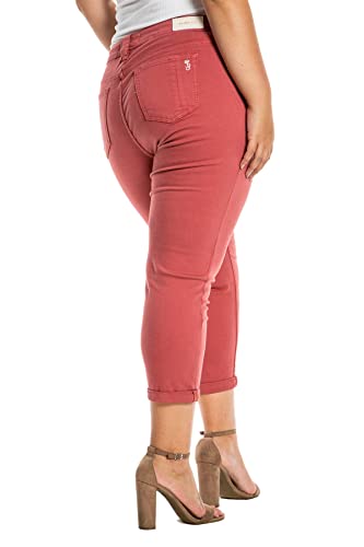 Slink - Premium Women's Plus Size Stretch Mid Rise Boyfriend Jeans (Color)4