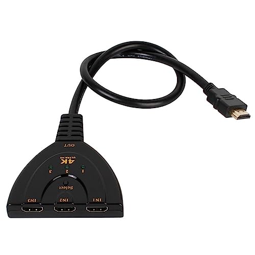 Selector HDMI 4K30HZ para conectar Tres Dispositivos a un Monitor