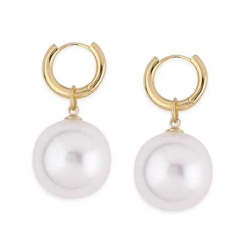 Image of Rubans Hoop Drop Earrings Gold Plated Stylish Trendy Jewellery Gift for Women & Girls