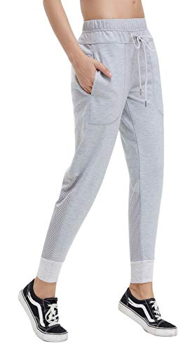 Harem Yoga Sport Pantalones de ajuste holgado para mujer con bolsillos Gris gris L Cover
