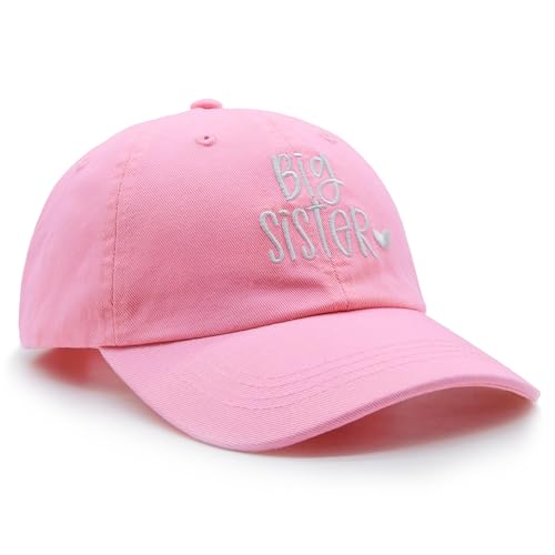 Gift for New Sis Age 2-6, Big Sister Hat for Toddler Girls, Adjustable Embroidered Baseball Cap for Kids3