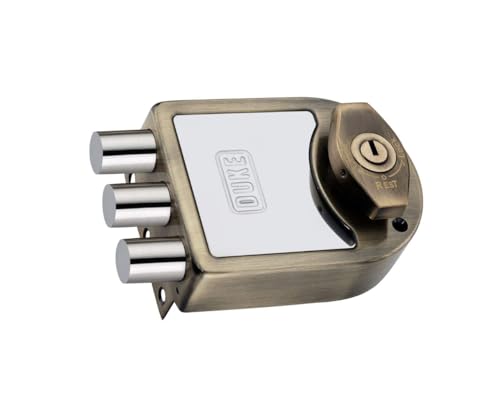 Image of DUKE Tribolt Door Lock with Knob | 4 Brass Ultra Keys | Dead Bolt | Both Side Key with Knob