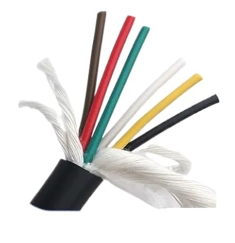 5 ���[�g���Ȃ��h���b�O�`�F�[���P�[�u�� 2 3 4 6 8 �R�A���� 26 24 22 20 18 17 15 13 AWG ���C���[(6 cores 5 meter,18 AWG 0.75mm)