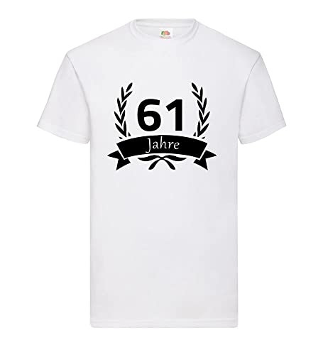 T-shirt homme couronne laurier 61 ans vêtement coton blanc XXXL