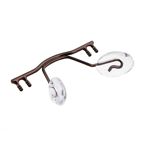 Zhjlut 10 Pieces of Glasses Nose Bridge Glasses Nose Pad Arm Metal Frameless Optical Frame Nose Bridge Nose Pad Bracket Glasses Accessories (Color : Auburn)