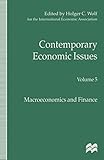 Contemporary Economic Issues: Macroeconomics and Finance (International Economic Association Series)