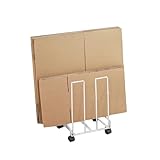 Generisch Kartonwagenständer, Bietet Platz For 15 Kartons, Mit Rollen Ausgestattet, Lagerregal For Heimwerkstatt, Garage(White)