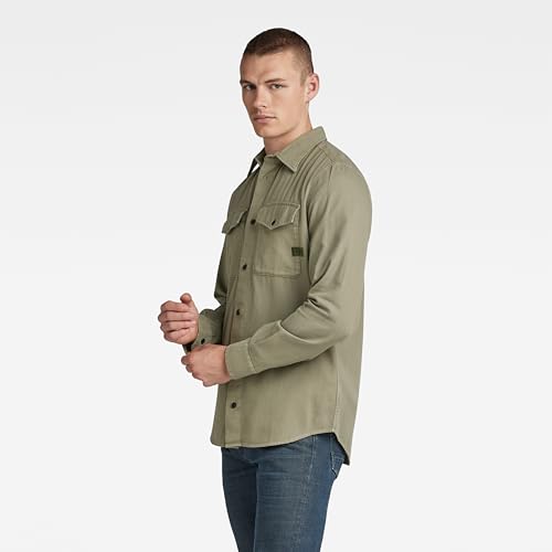 G-STAR Marine Slim Shirt, Maglietta Uomo, Verde Scuro (Shamrock Gd D20165-D454-B681), S - 2