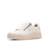 Clarks Women’s Mykah Joy Platform Fashion Sneaker, Off White Leather, 8