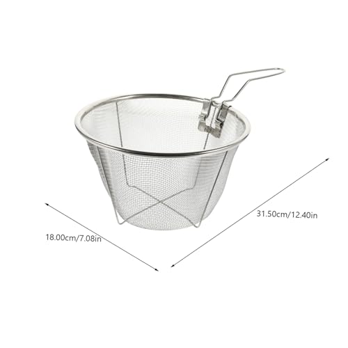 Panier de friture en inox pour éviter les éclaboussures d'huile