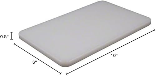 Miniatura 2 de American Metalcraft BB6105 tabla de cortar rectangular de plástico prensado color blanco
