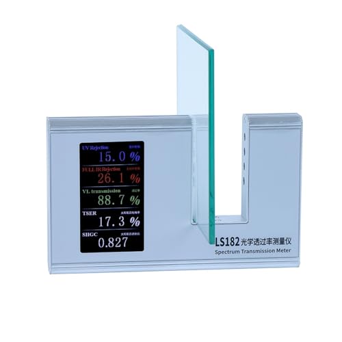 Light Transmittance Meter - Solar Film Transmission Meter with 365nm UVT, 940nm IRT, VLT, and SHGC - High Precision and Simple Operation