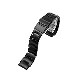 Bracelet en acier inoxydable solide en acier inoxydable adapté for Casio PRW 2000 2500 3500 5000 5100 PRG250 Bracelet de montre en acier inoxydable Accessoires de montre(Black)