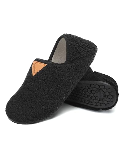 House Slippers with Rubber Sole Unisex Warm Bedroom Shoes for Women/Men Soft Lightweight Non Slip Socks Slippers Indoor and Outdoor