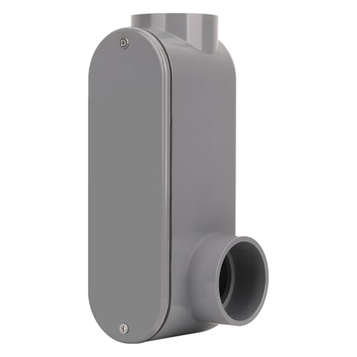 CKVIHAV 2 Inch Rigid PVC Conduit Body Type LR, Slip x Slip PVC Conduit Bodies LR Type with Cover and Gasket, Gray by CKVIHAV - Used condition - US$21.39