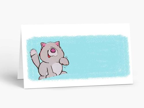 Stonehouse Cat Name Labels & Tents for School & Parties