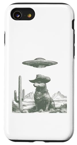 Cowboy Fox UFO Sighting Desert Western SF �A�[�g �X�}�z�P�[�X iPhone SE (2020) / 7 / 8 �p