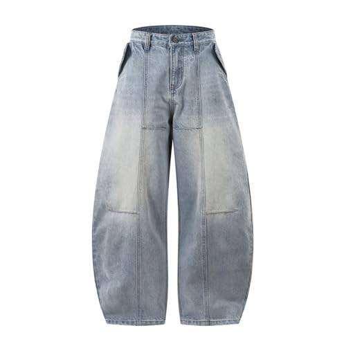 Men's Jeans American Retro High-Street Casual Wide-Leg Commute Daily Pants