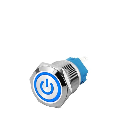 Interrupteur à bouton-poussoir métallique d'alimentation momentané 220V