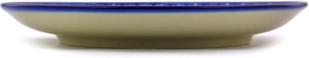 Polmedia Polish Pottery Dessert Plate - Grecian Fields Pattern Handmade in Boleslawiec Poland by Ceramika Bona + Certificate of Authenticity